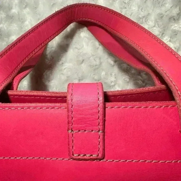 Fossil Leather Fuchsia Tote Bag - Picture 4 of 16